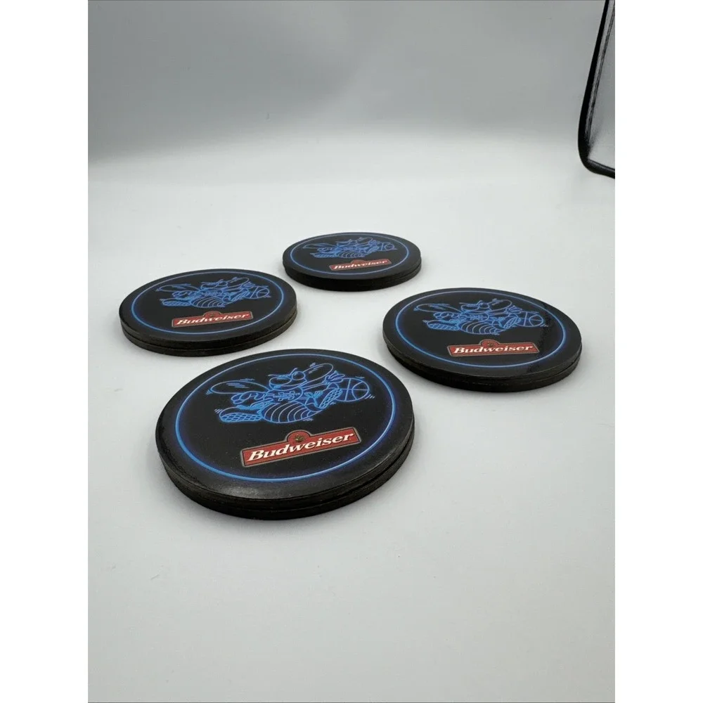 Vintage NBA Charlotte Hornets Coasters set‎ of 8. Sponsored by Budweiser